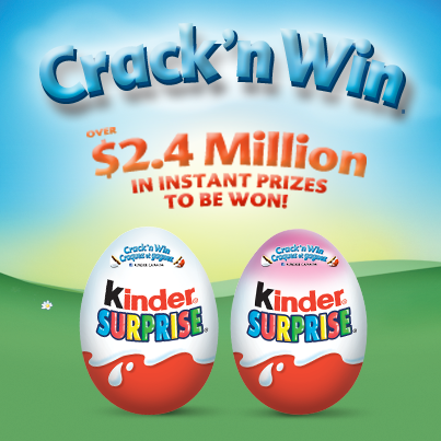 kinder crack and win