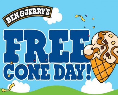 ben & Jerrys cone day