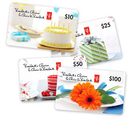 presidents choice gift cards