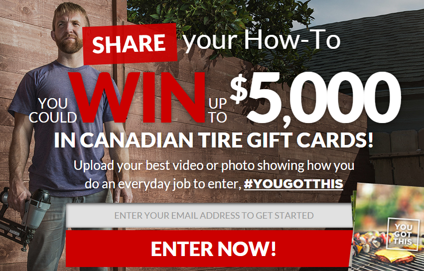 Win Up to 5,000 in Canadian Tire Gift Cards