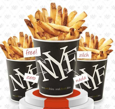 new york fries freebie